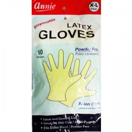 Annie Latex Gloves 10 Gloves X -Large #3848